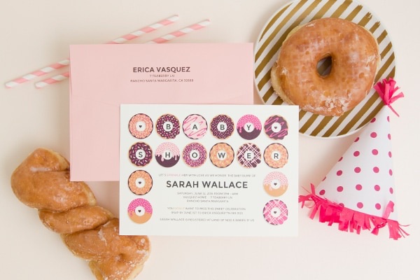 Custom Donut themed Save the Date Invitation