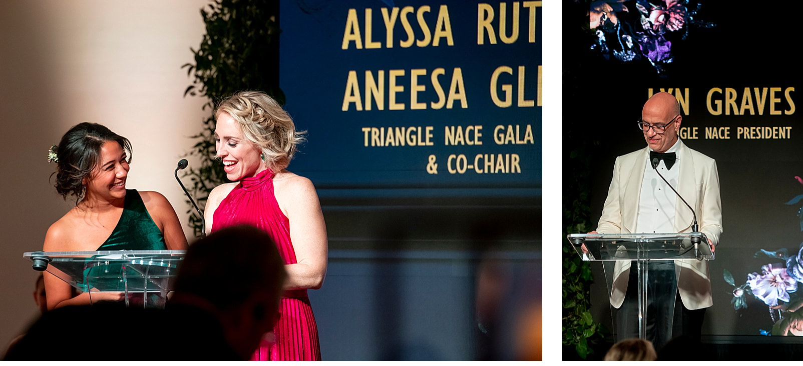 Lyn Graves, Alyssa Ruth, and Aneesa Glines at Triangle NACE Gala 2023